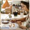 Paint By Numbers Boho Coaster Kit for Adults Beginners – 8 Pack Round DIY Mini Acrylic Painting Drink Coasters with Holder, Creative Home Decor & Gift Craft Set